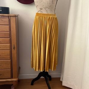 A New Day Velvet Pleated Skirt